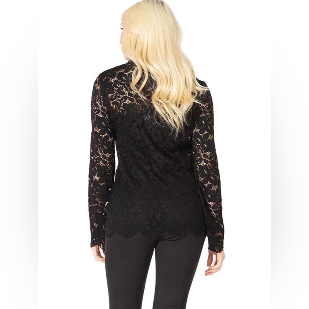 VERTIGO Collared Black Zip‐Up Lace Jacket Size‎ XS - Picture 2 of 10